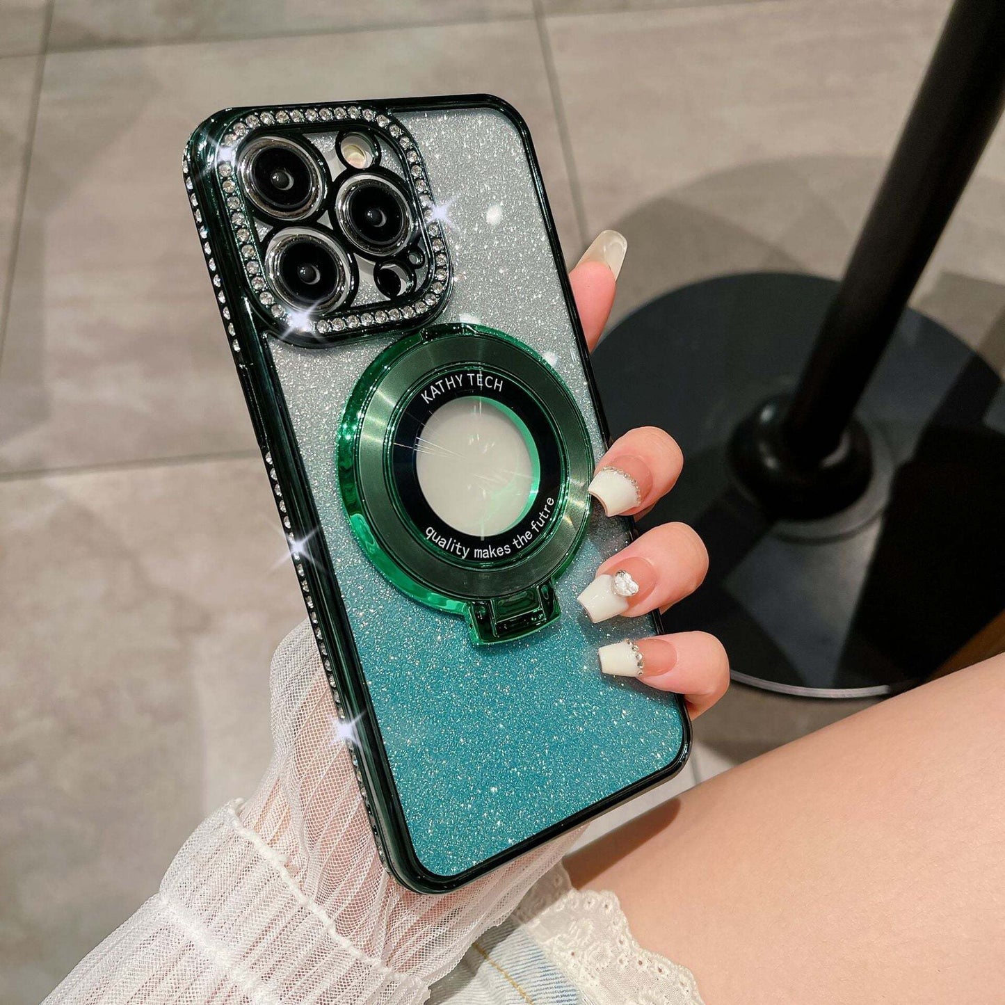 Glitter Diamond Magnetic Ring Holder for iPhone