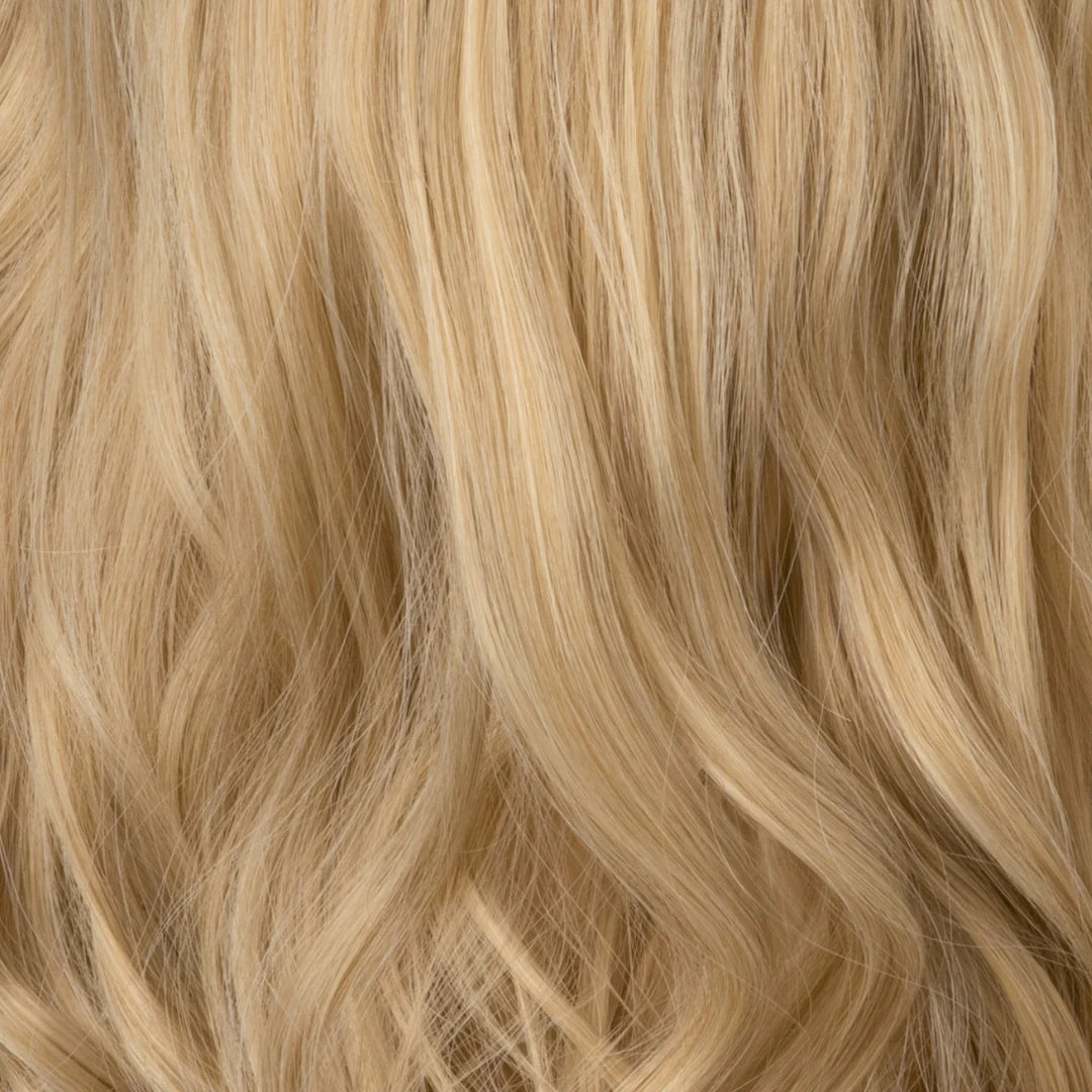 Blonde—High Quality Halo Hair Extensions(Comprising Wavy + Straight)