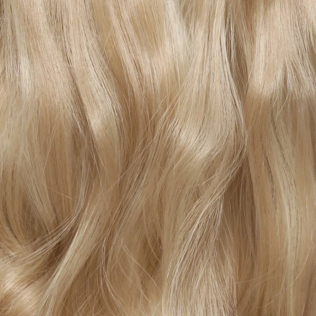 Blonde—High Quality Halo Hair Extensions(Comprising Wavy + Straight)